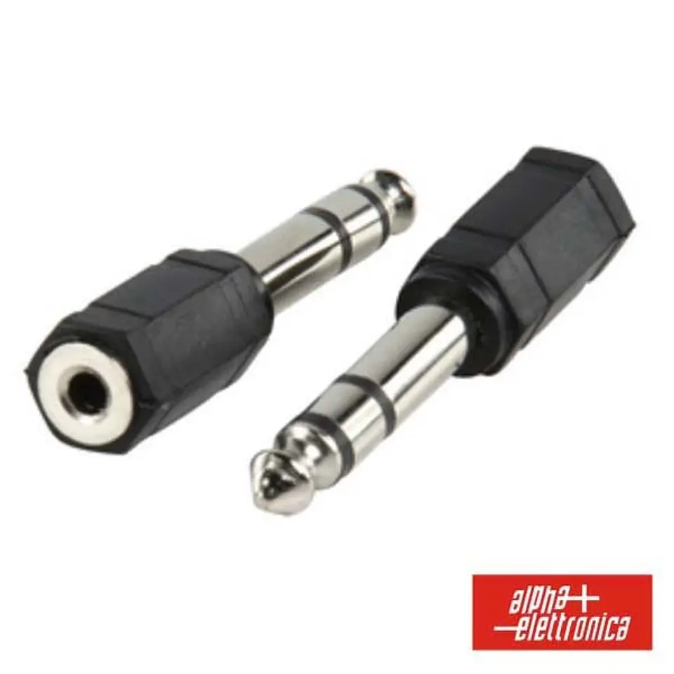 FICHA ADAPTADORA JACK 6.35MM MACHO / JACK 3.5MM FÊMEA ST 1