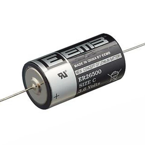 PILHA Li-SOCl2 LR14/C ER26500 TERMINAIS C/ FIOS 3.6V 9000MA
