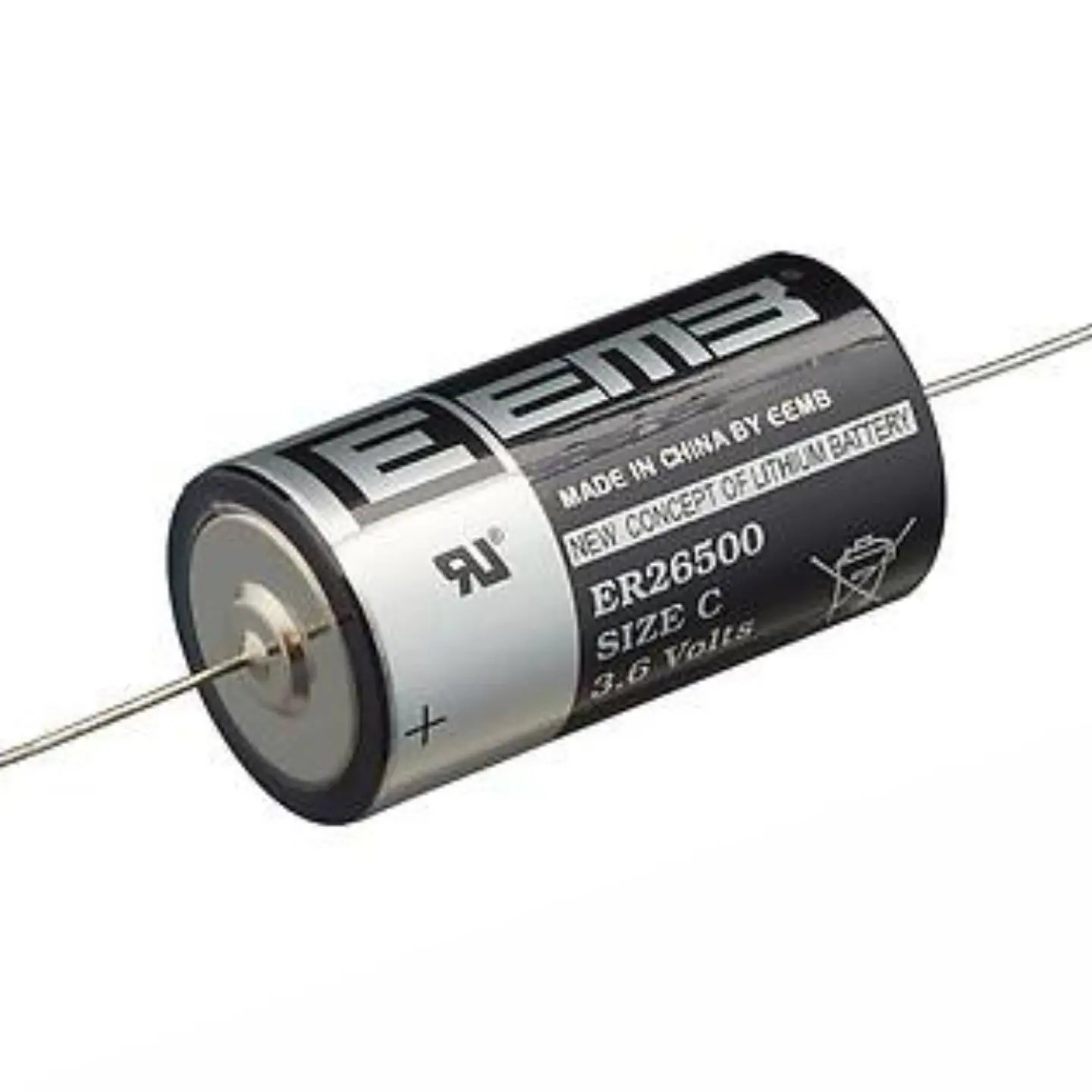 PILHA Li-SOCl2 LR14/C ER26500 TERMINAIS C/ FIOS 3.6V 9000MA 1