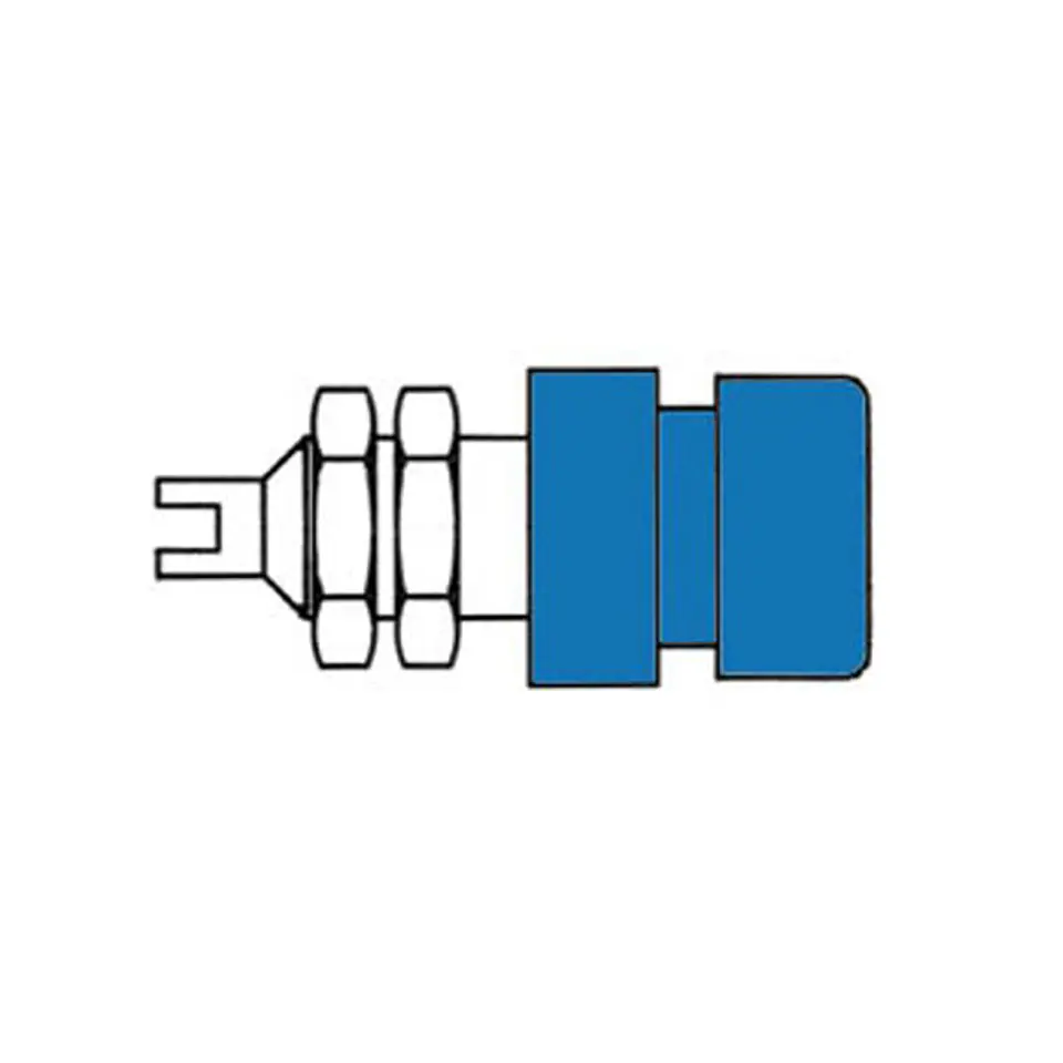FICHA ISOLADA 4MM / AZUL (BIL20) 1