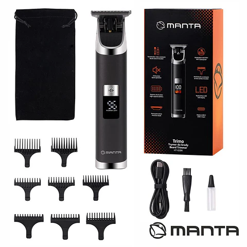 Máquina Cortar Cabelo / Aparador Trimo C/ 8 Pentes MANTA