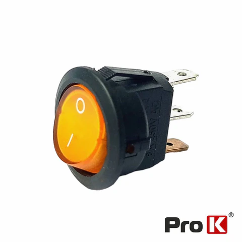 Interruptor Basculante LED 20A-12V On-Off Laranja