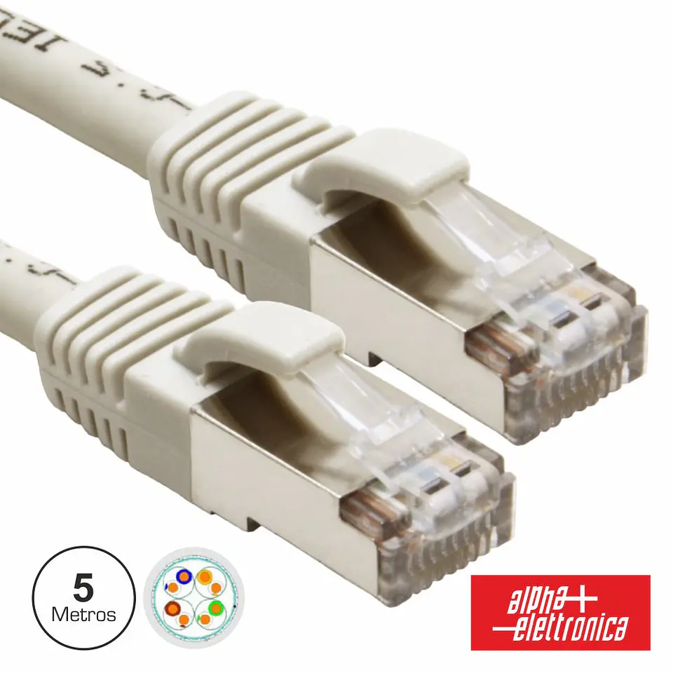 CABO FTP CAT6E 5M CINZENTO 1