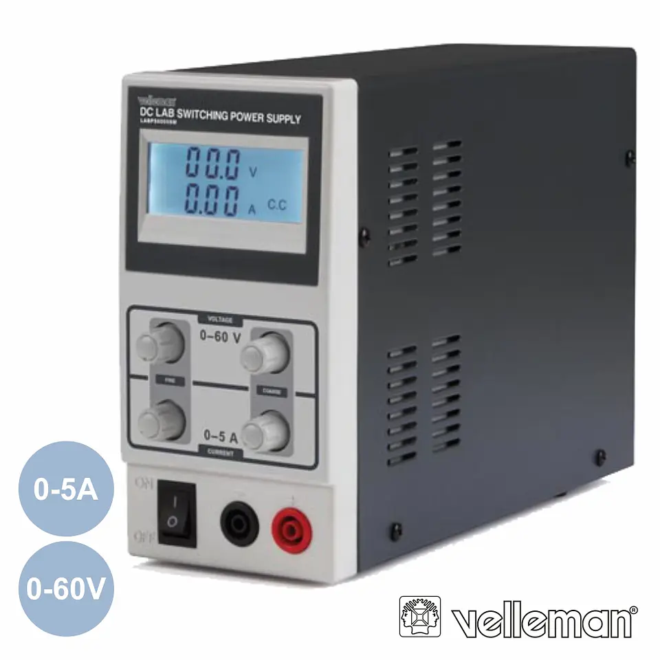 FONTE DE ALIMENTAÇÃO DIGITAL 0-60V / 0-5A VELLEMAN 1