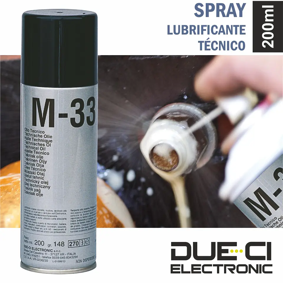 SPRAY DE 200ML LUBRIFICANTE TÉCNICO DUE-CI 1