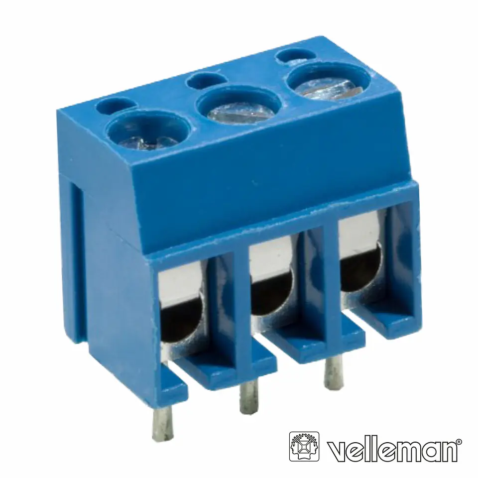 BLOCO DE TERMINAIS C/ 3P DE 5MM VELLEMAN 1