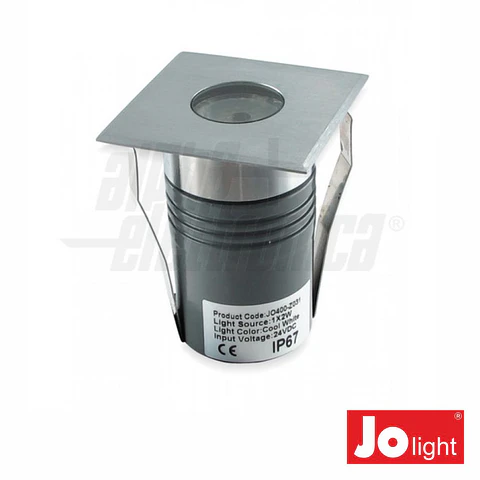 FOCO LED 2W 24V BRANCO QUENTE P/ PAVIMENTO IP67