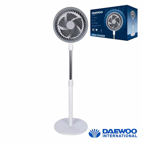 Ventoinha de Pé High Speed Ø25cm 80W Branca Daewoo