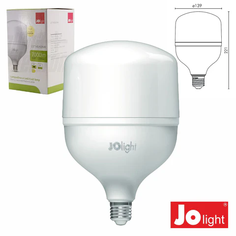 Lâmpada LED E27 T140 50W 230V 4000K 7000lm JOLIGHT