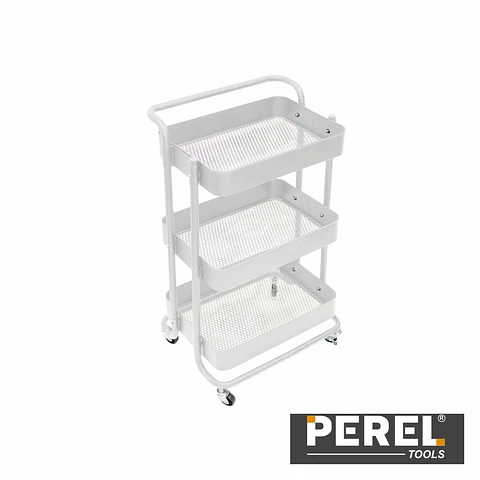 Organizador Móvel De Produtos Com 3 Prateleiras Branco PEREL