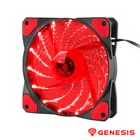Cooler HYDRON 120 120mm Vermelho GENESIS