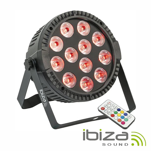 Projetor Par C/ 12 LEDS 6W RGBW DMX IBIZA