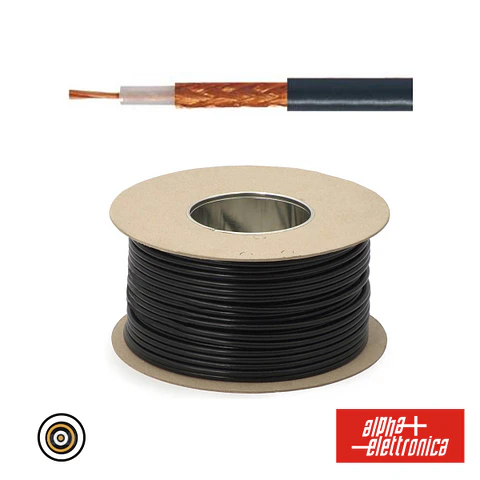 CABO ELETRONICA 1 CONDUTOR + MALHA 1x0.56 °8mm PRETO