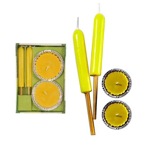 CONJUNTO DE 4 VELAS DE CHEIRO A LIMÃO
