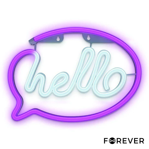 Luz LED Neon Em Forma de Letras HELLO