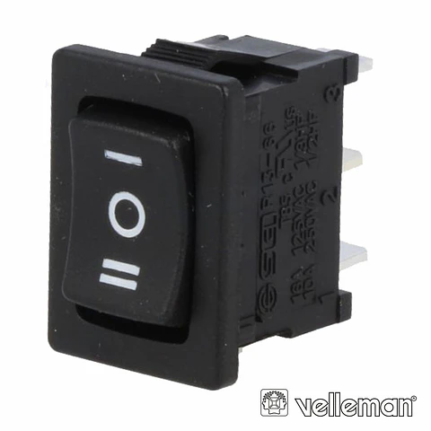 INTERRUPTOR BASCULANTE 3A-250V SPDT ON-OFF-ON VELLEMAN