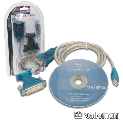 CABO ADAPTADOR USB / PORTA SERIE 1M VELLEMAN