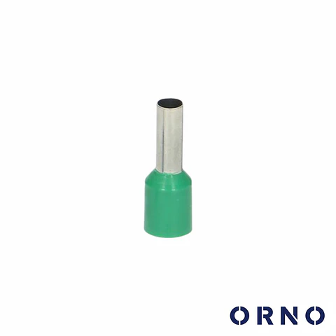 Terminal Ponteira Isolado 6mm 100x Verde ORNO