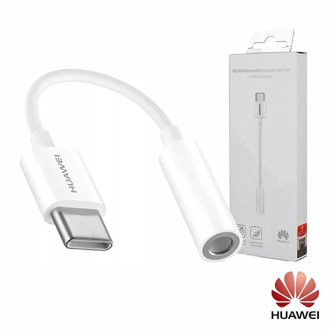 Adaptador USB-C Macho P/ Jack 3.5mm CM20 Branco HUAWEI