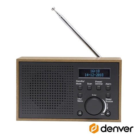 Rádio Portátil C/ Despertador 2W FM DENVER
