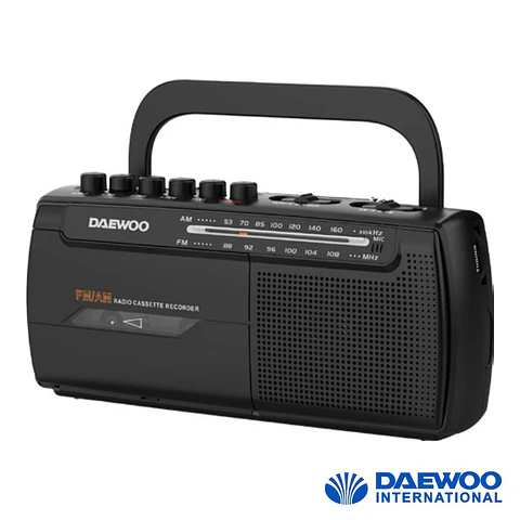 Rádio Portátil AM/FM Cassete C/ Gravador DAEWOO
