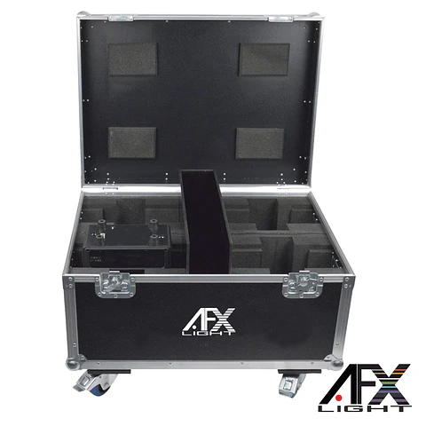 MALA TRANSPORTE DJ P/4MOVING HEAD LEDWASH-712 RODAS AFXLIGHT