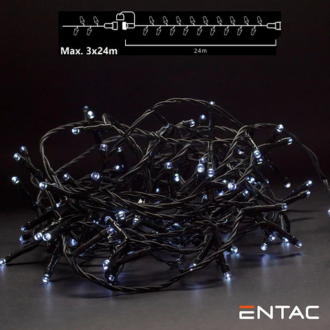 Grinalda 240 LEDs 6400K 24m S/ Alimentador ENTAC