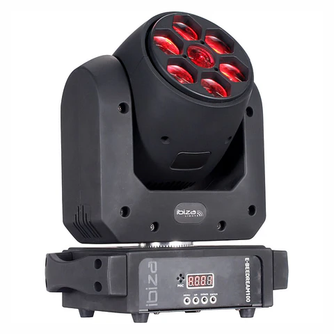 Moving Head 100W Spot + 6x10W RGBW DMX Mic IBIZA