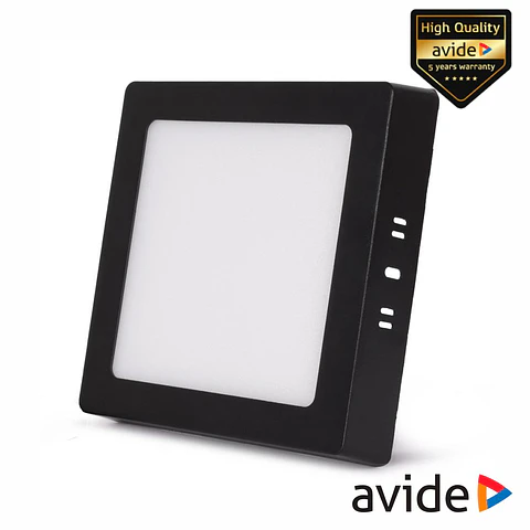 Painel Leds Quadrado CCT 12W 169mm 950lm Preto AVIDE