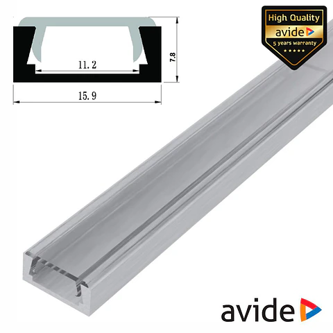 Perfil De Alumínio P/ Fita LED 1m AVIDE