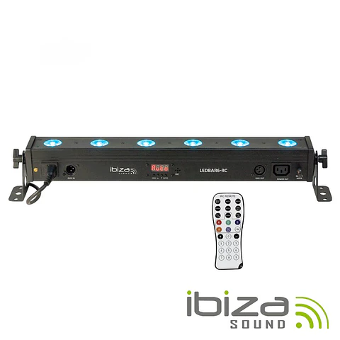 BARRA DE LEDS C/ STROBE 6 LEDS RGBW 8W DMX COMANDO IBIZA