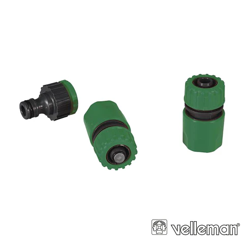 Conjunto de 3 Adaptadores P/ Mangueira VELLEMAN