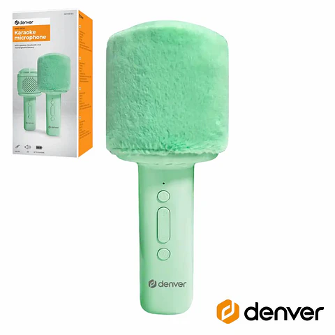 Microfone S/ Fios C/ Coluna Bluetooth Verde DENVER
