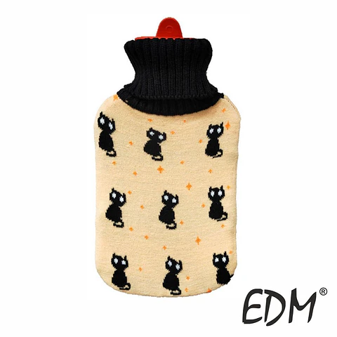Botija De Água Quente C/ Gatos Pretos 2L EDM