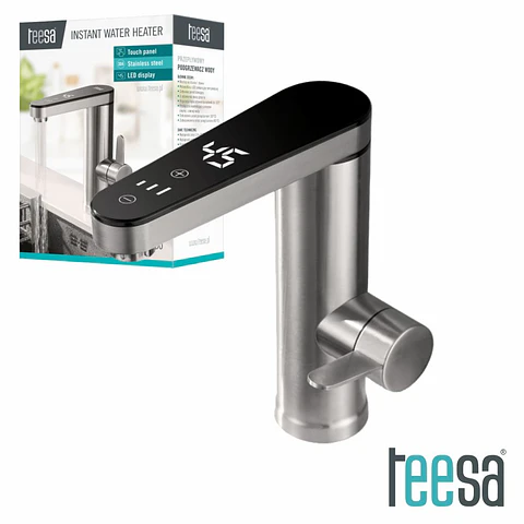 Torneira Elétrica de Bancada 220V 3500W IPX4 INOX TEESA