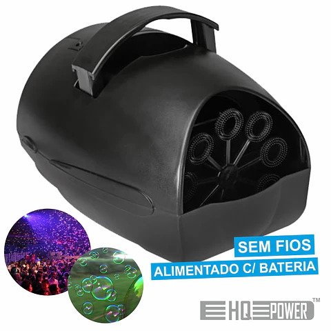 MÁQUINA DE BOLHAS PORTÁTIL S/ FIOS BATERIA HQ POWER
