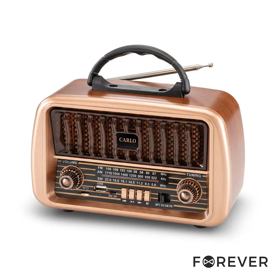 Rádio Portátil AM/FM/SW/BT Clássico FOREVER 1
