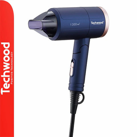 Secador de Cabelo 1300W Azul TECHWOOD