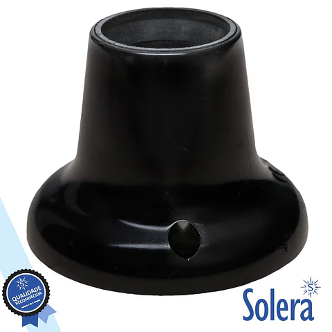 CASQUILHO P/ LÂMPADA E27 PRETO SOLERA