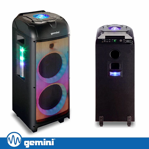 Coluna Amplificada 2x8" 1000W USB/FM/AUX/BT/TWS GEMINI