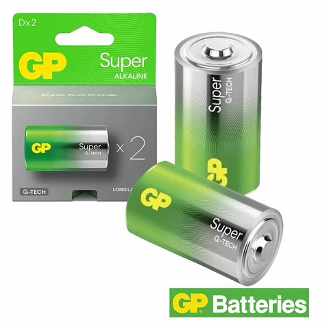 Pilha Ultra Alcalina LR20/D 1.5V 2x Blister GP