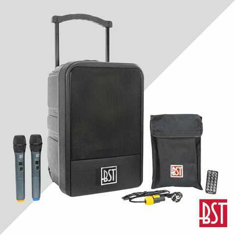 Coluna Amplificada 10" 400W USB/BT 2 Microfones UHF BST