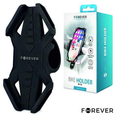 SUPORTE TELEMÓVEL 4"A 6" P/ MOTOS E BICICLETAS PRETO FOREVER