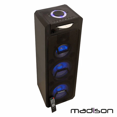 Coluna Amplificada 400W FM/USB/BT LEDS MADISON