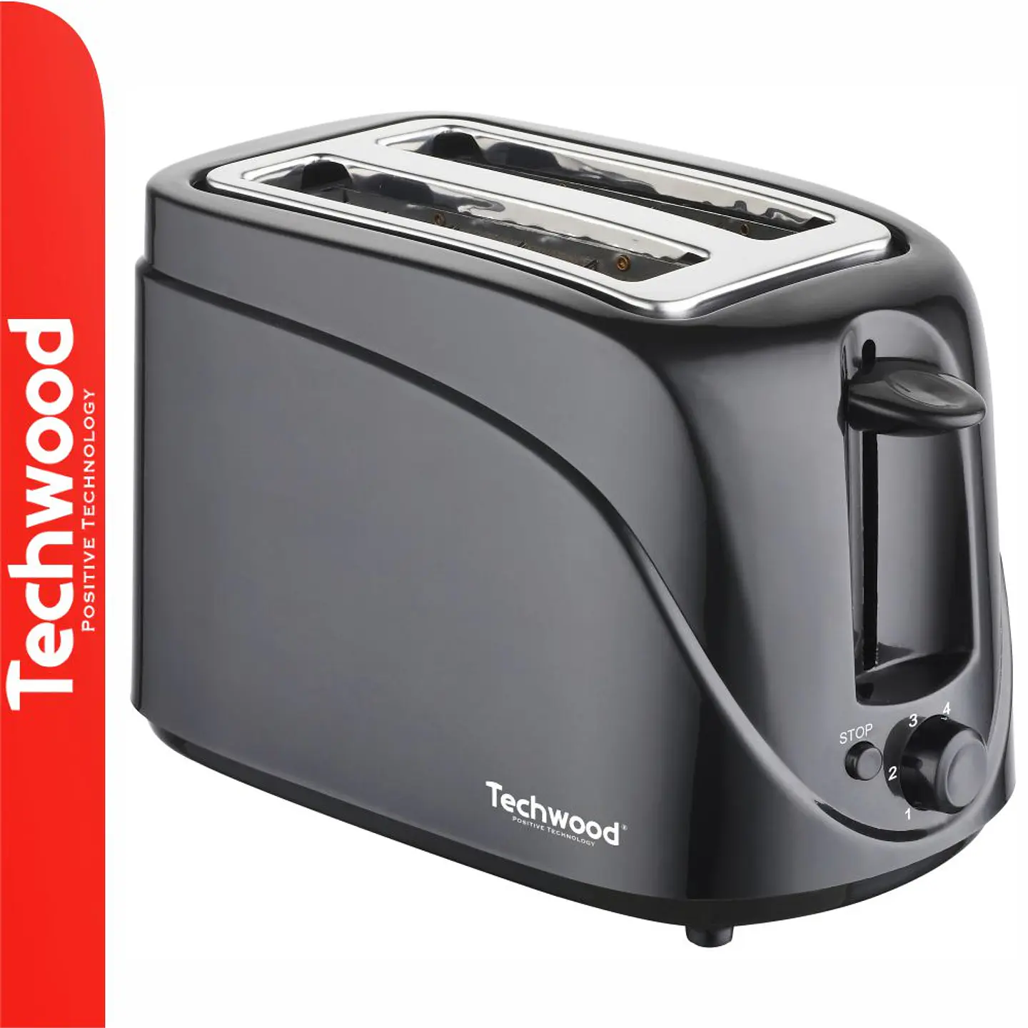 Torradeira 2 Ranhuras 700W Preta TECHWOOD 1
