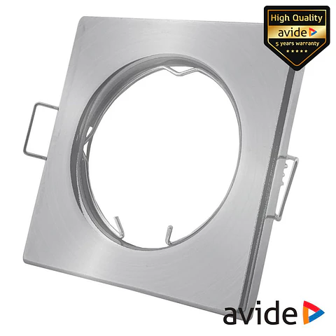 Aro Quadrado Fixo Acetinado P/ MR16-GU10 AVIDE