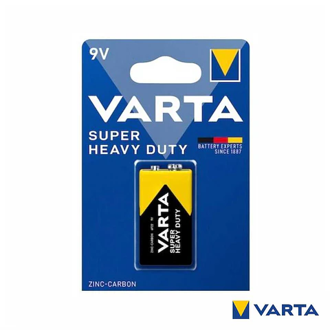 Pilha Zinco-Carvão 9V/6R6 VARTA