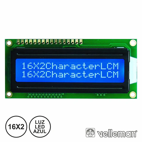 LCD 16X2 C/ LUZ LED AZUL VELLEMAN