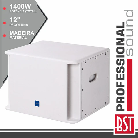 GRAVE SUBWOOFER COMPACTO 12" 1400Wmáx MADEIRA BST