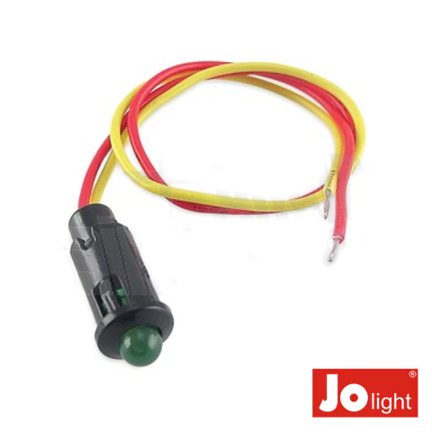 LED 5MM ALTO BRILHO VERDE 12V DC C/19CM CABO JOLIGHT